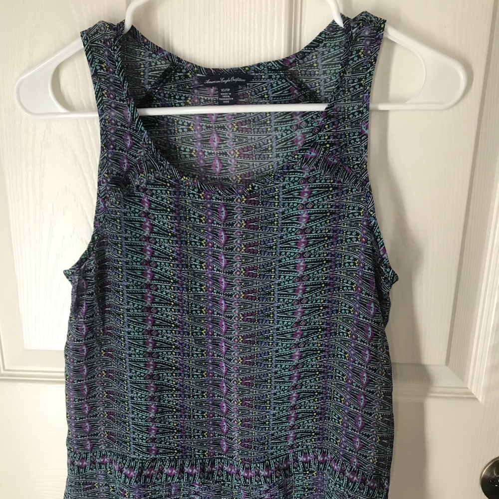 Cute American Eagle Sheer Patterned Top